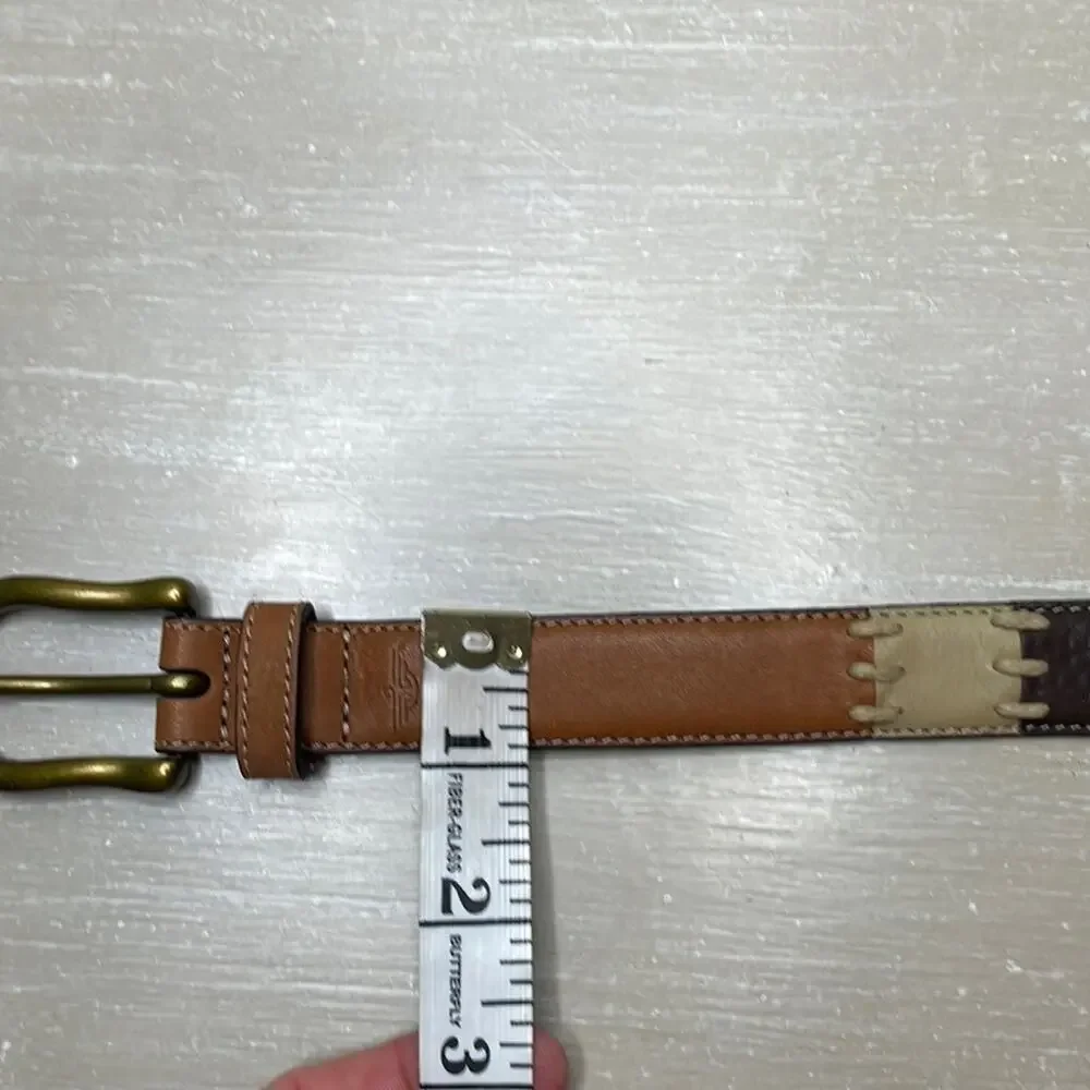 Vintage Dockers multicolor patchwork leather belt